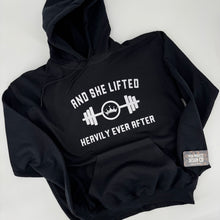 Load image into Gallery viewer, She Lifted Heavily After Ever Hoodie