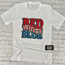 Load image into Gallery viewer, RED WHITE BLUE TEE