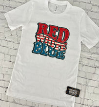 Load image into Gallery viewer, RED WHITE BLUE TEE