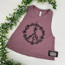 Load image into Gallery viewer, Floral Peace Crop Tank