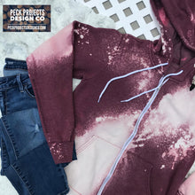 Load image into Gallery viewer, Dusty Plum Distressed Zipper Hoodie
