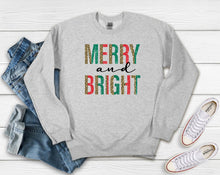 Load image into Gallery viewer, Leopard Merry & Bright Crew Sweatshirt