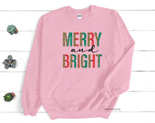 Load image into Gallery viewer, Leopard Merry & Bright Crew Sweatshirt