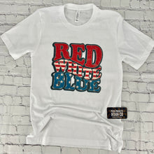 Load image into Gallery viewer, RED WHITE BLUE TEE
