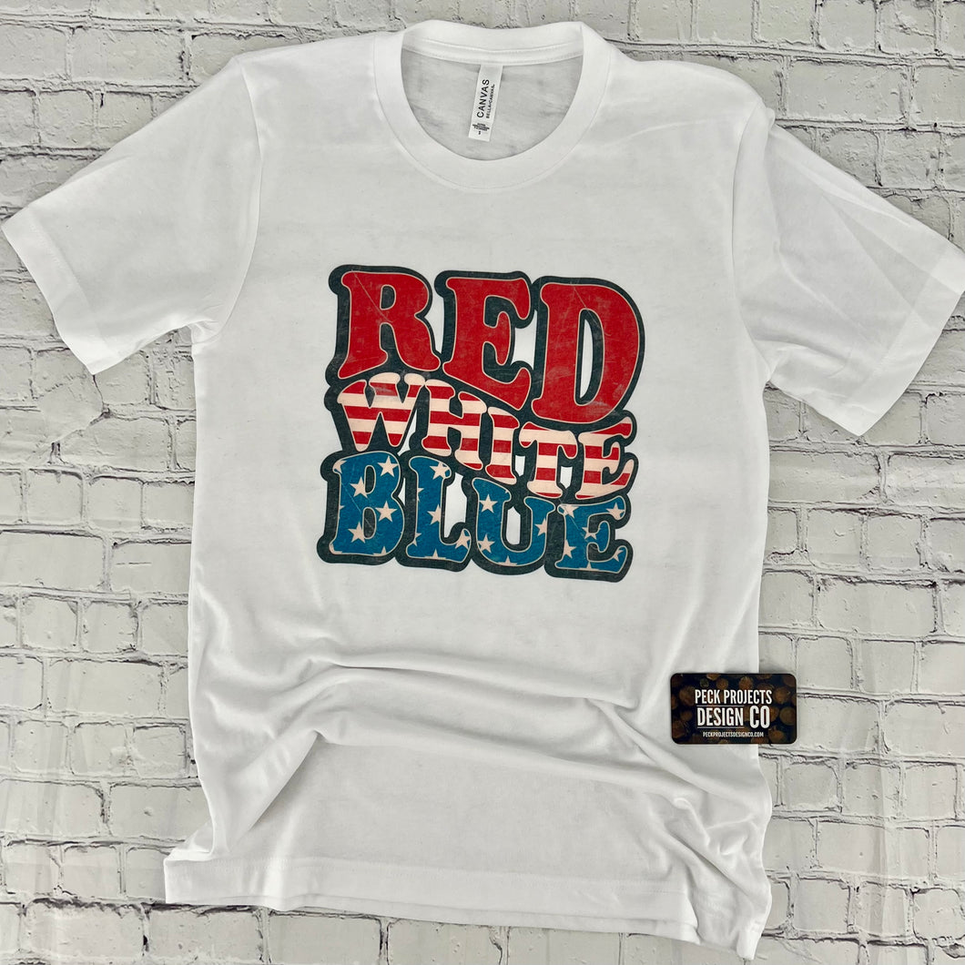 RED WHITE BLUE TEE