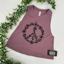 Load image into Gallery viewer, Floral Peace Crop Tank
