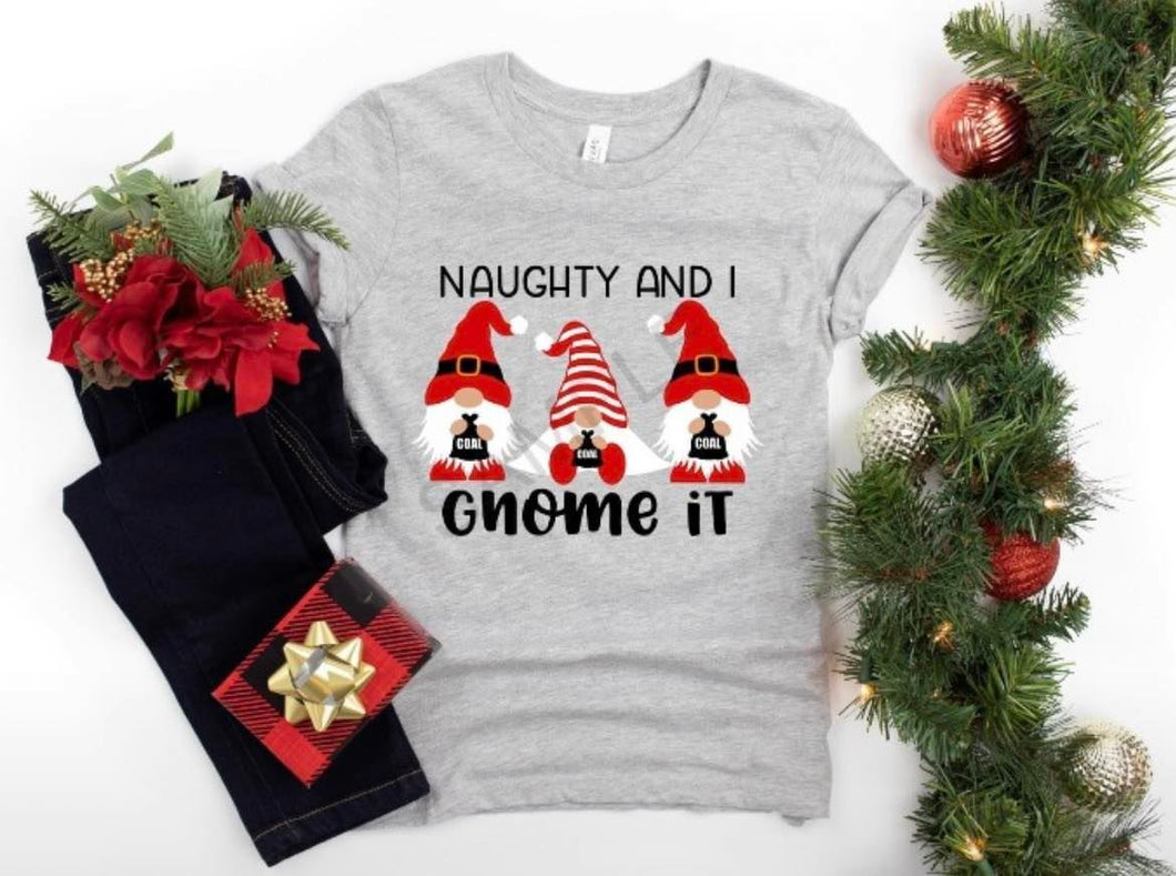Naughty and I Gnome it Tee