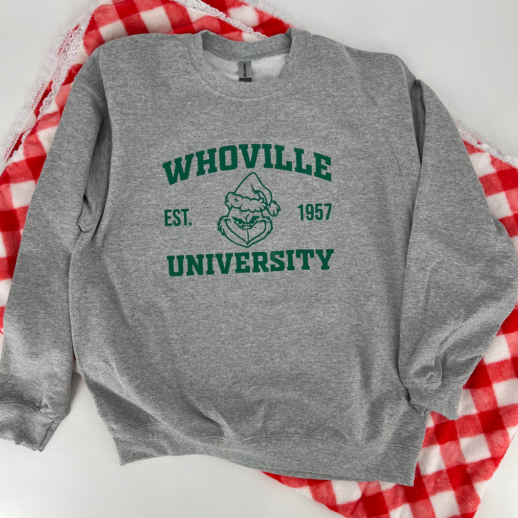 Whoville University Crew Sweatshirt or Hoodie