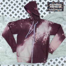Load image into Gallery viewer, Dusty Plum Distressed Zipper Hoodie
