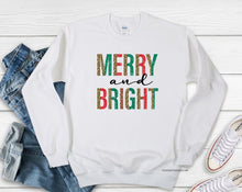 Load image into Gallery viewer, Leopard Merry &amp; Bright Crew Sweatshirt
